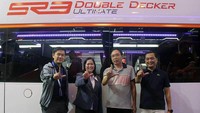 Direktur Teknik Laksana Stefan Arman,  Direktur II PO Harapan Jaya Hartatik Cahyana, Manager Workshop PO Harapan Jaya, Bintoro Tanudjaja, dan Manager Operasional  PO Harapan Jaya Iwan Sugiono juga hadir dalam pameran GIIAS 2023. 