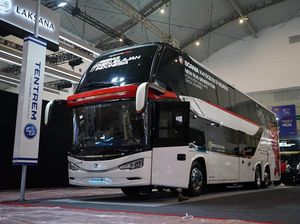 Bus Double Decker Harapan Jaya Ramaikan GIIAS 2023