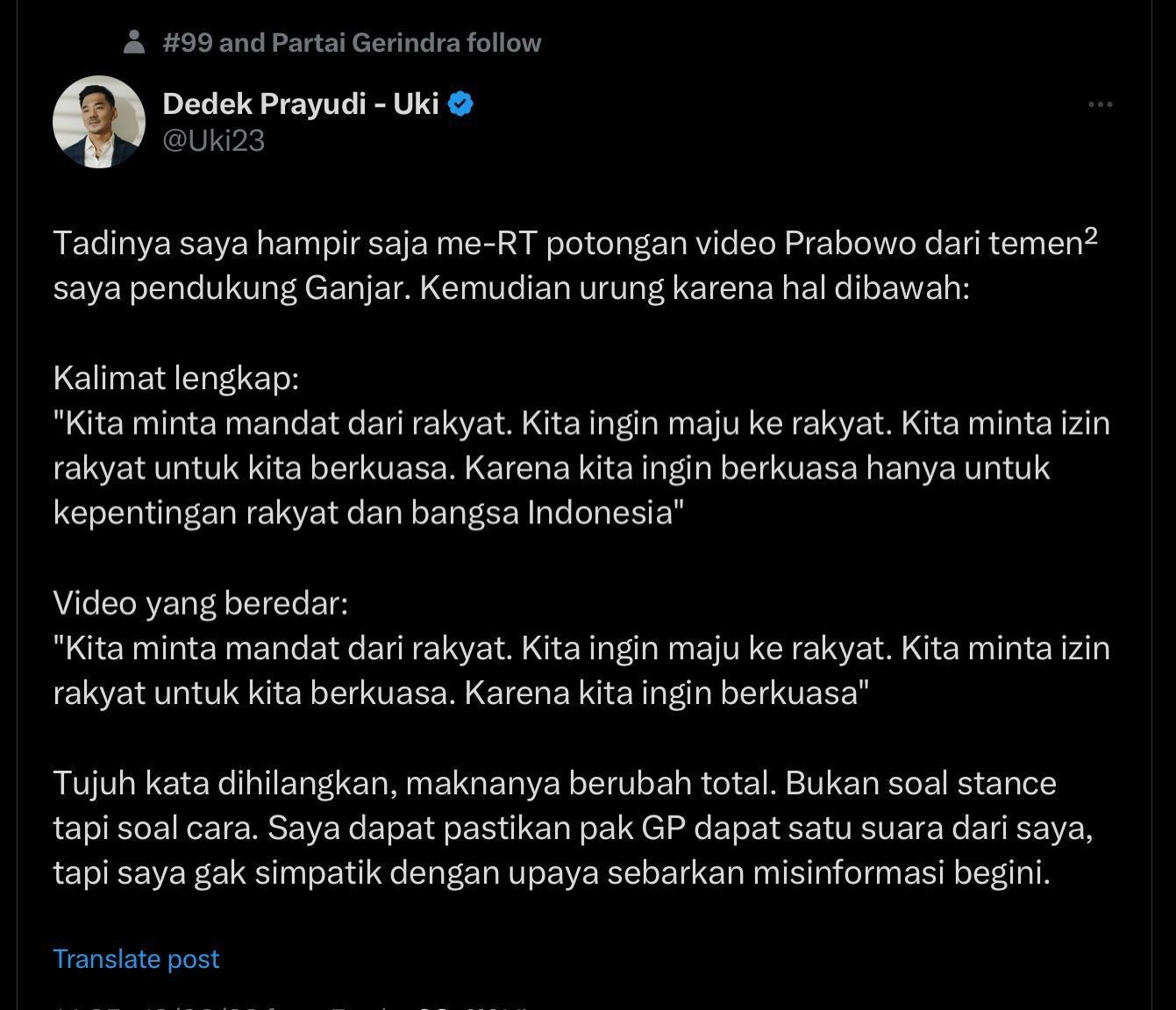 Ketua DPP PSI