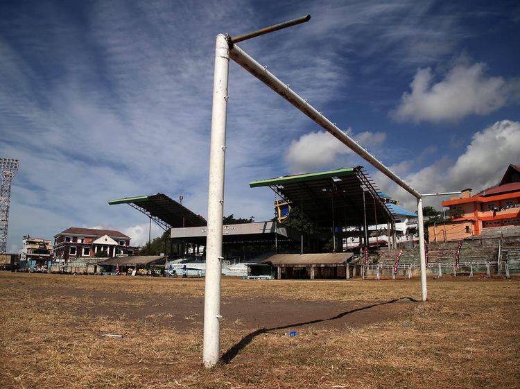 Kondisi Stadion Gelora Kie Raha Ternate yang Akan Direnovasi