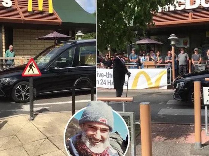 istri bawa mobil jenazah suami mampir ke drive thru McDonalds