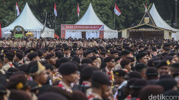 Pesta pertemuan bagi anggota Pramuka Golongan Penegak dan Pandega atau Raimuna Nasional kembali digelar, begini potret keseruannya.