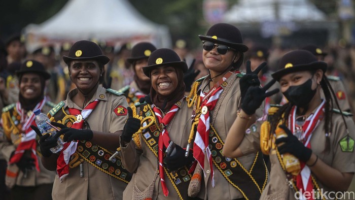Pesta pertemuan bagi anggota Pramuka Golongan Penegak dan Pandega atau Raimuna Nasional kembali digelar, begini potret keseruannya.