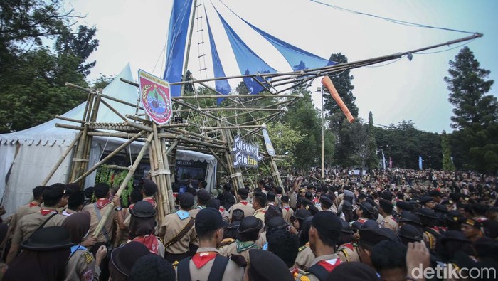 Pesta pertemuan bagi anggota Pramuka Golongan Penegak dan Pandega atau Raimuna Nasional kembali digelar, begini potret keseruannya.
