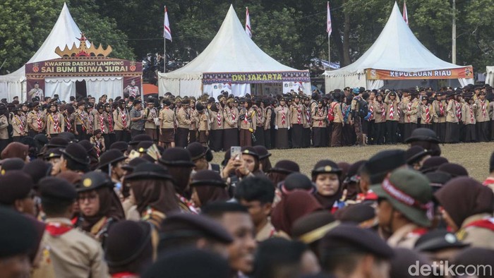 Pesta pertemuan bagi anggota Pramuka Golongan Penegak dan Pandega atau Raimuna Nasional kembali digelar, begini potret keseruannya.
