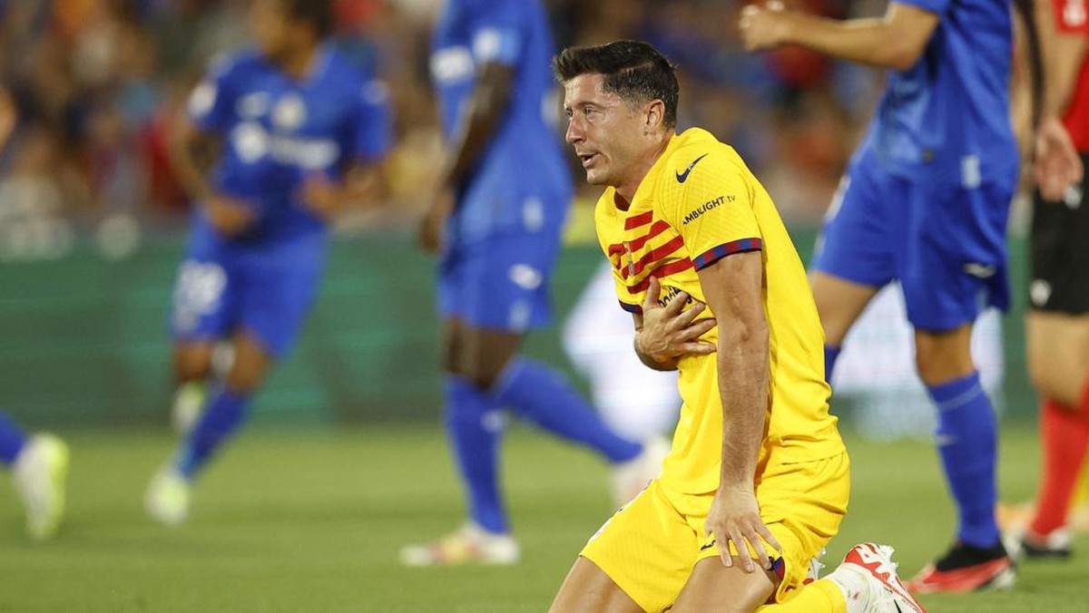 Getafe vs Barcelona di Liga Spanyol. (Foto: REUTERS/JUAN MEDINA)