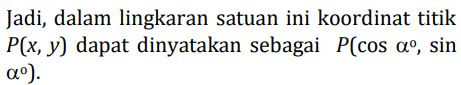 Contoh rumus trigonometri.