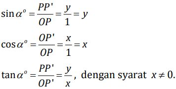 Contoh rumus trigonometri.