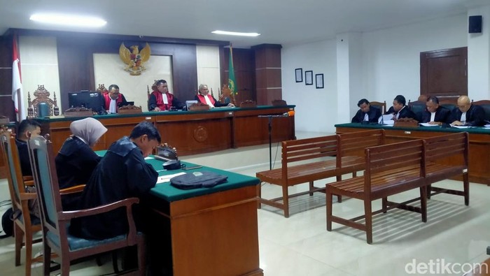 Sidang pleidoi kasus korupsi PDAM Makassar. detikSulsel/Nur Afni Aripin