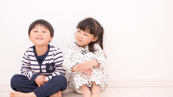 Japanese kids in pajamas