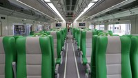 Untuk sarana kereta apinya akan menggunakan jenis kereta rel diesel elektrik (KRDE) yang diproduksi PT INKA. Unit keretanya pun sudah siap lima rangkaian, dengan jumlah lima kereta tiap rangkaian.  