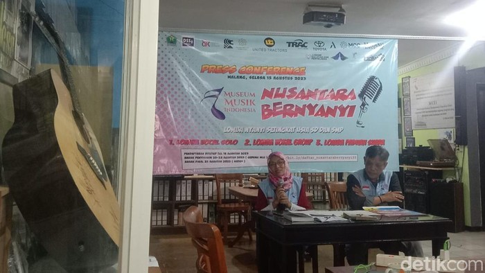 Konferensi pers hasil survei Museum Musik Indonesia soal pengetahuan lagu daerah anak-anak Kota Malang.