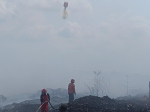 Luas Lahan yang Terbakar di TPA Sukawinatan 3 Hektare