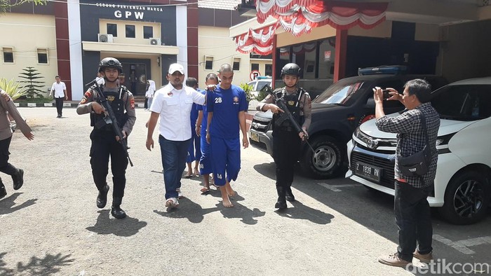 Rilis Satres Narkoba Polres Tasikmalaya di Halaman depan Polres Tasikmalaya (14/8/23).