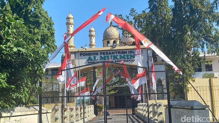 Suasana di Pondok Pesantren (Ponpes) Islam Al-Mukmin, Ngeruki, Desa Cemani, Kecamatan Grogol, Sukoharjo, Selasa (15/8/2023).