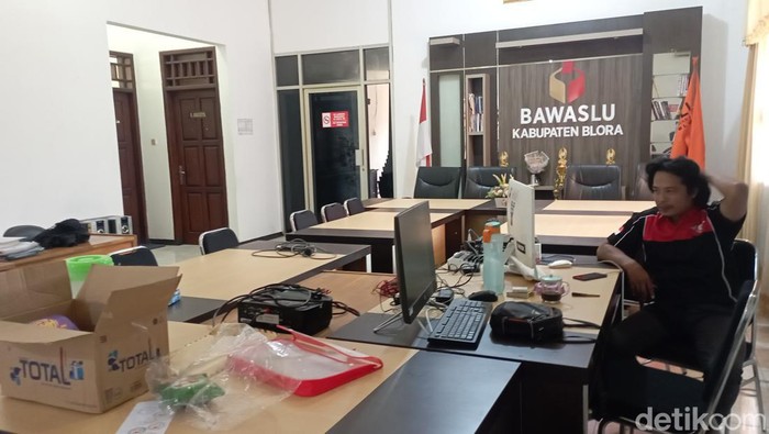 Suasana kantor Bawaslu Blora, Selasa (15/8/2023).