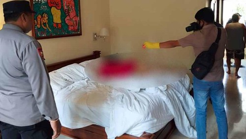 WN Australia tewas di Hotel Kumala Pantai, Jalan Werkudara, Banjar Legian Kaja, Kelurahan Legian, Kecamatan Kuta, Kabupaten Badung. (Dok. Polresta Denpasar)