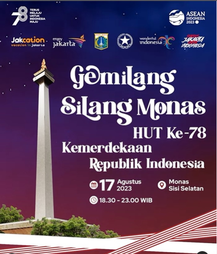 Video Mapping Monas 17 Agustus 2023 Jam Berapa? Ini Jadwalnya