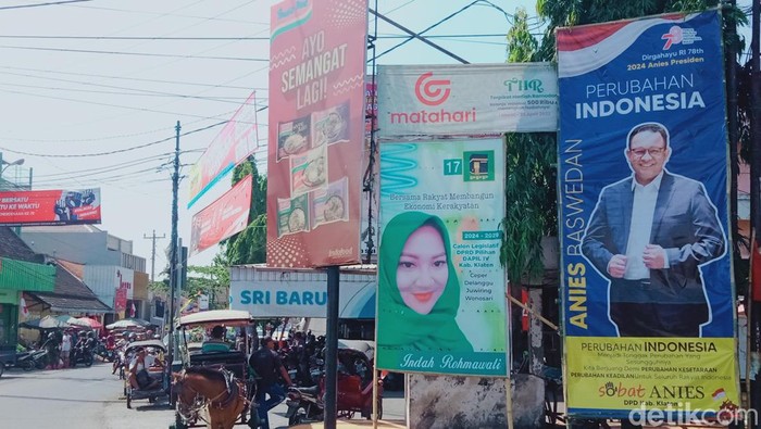 Baliho Anies di Klaten mejeng tanpa Jokowi. Foto diunggah Rabu (16/8/2023).
