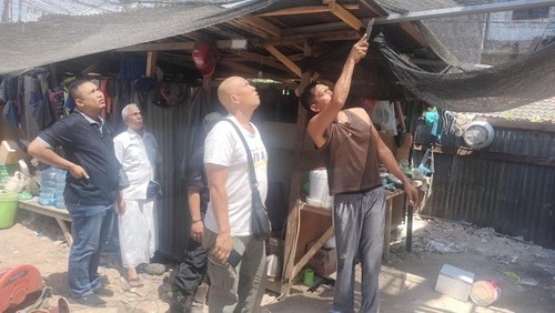 Lokasi buruh proyek tewas tersetrum dan jatuh dari ketinggian di Buleleng, Rabu (16/8/2023).