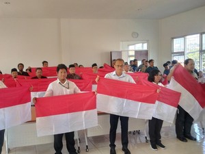 Eks Napiter di Surabaya Tasyakuran dan Bagi Bendera di HUT Ke-78 RI