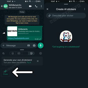 Fitur stiker AI di WhatsApp