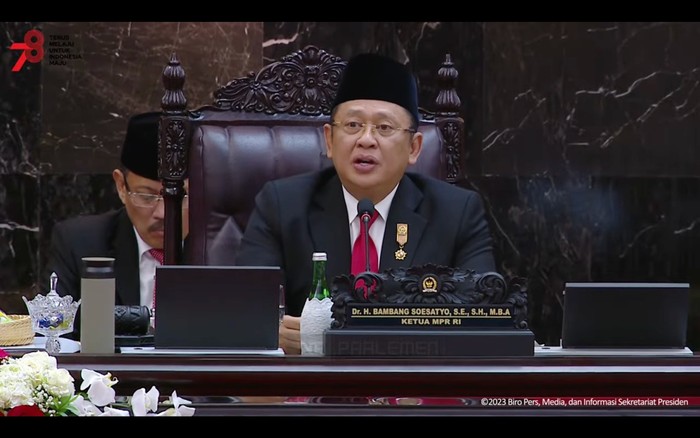 Ketua MPR RI Bambang Soesatyo. (dok. tangkapan layar).