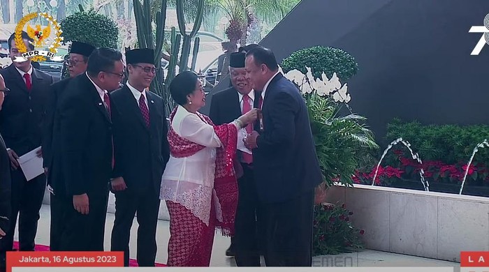 Momen Megawati bertemu Firli jelang Sidang Tahunan MPR (dok. YouTube MPR)