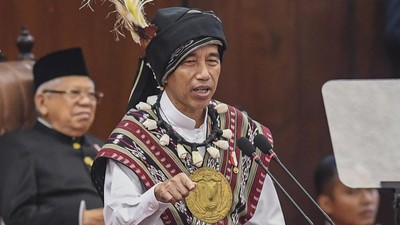 Potret Jokowi Saat Pidato Kenegaraan di Sidang Tahunan MPR