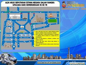Simak! Arus Lalin Sekitar Istana Ditutup Besok Saat Upacara HUT RI