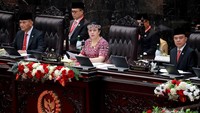 Ketua DPR RI, Puan Maharani, membuka rapat RAPBN 2024 di gedung DPR, Rabu (16/8/2023). 