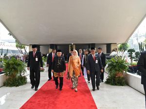 Didampingi Istri, Wapres Maruf Amin Hadiri Sidang Tahunan 2023