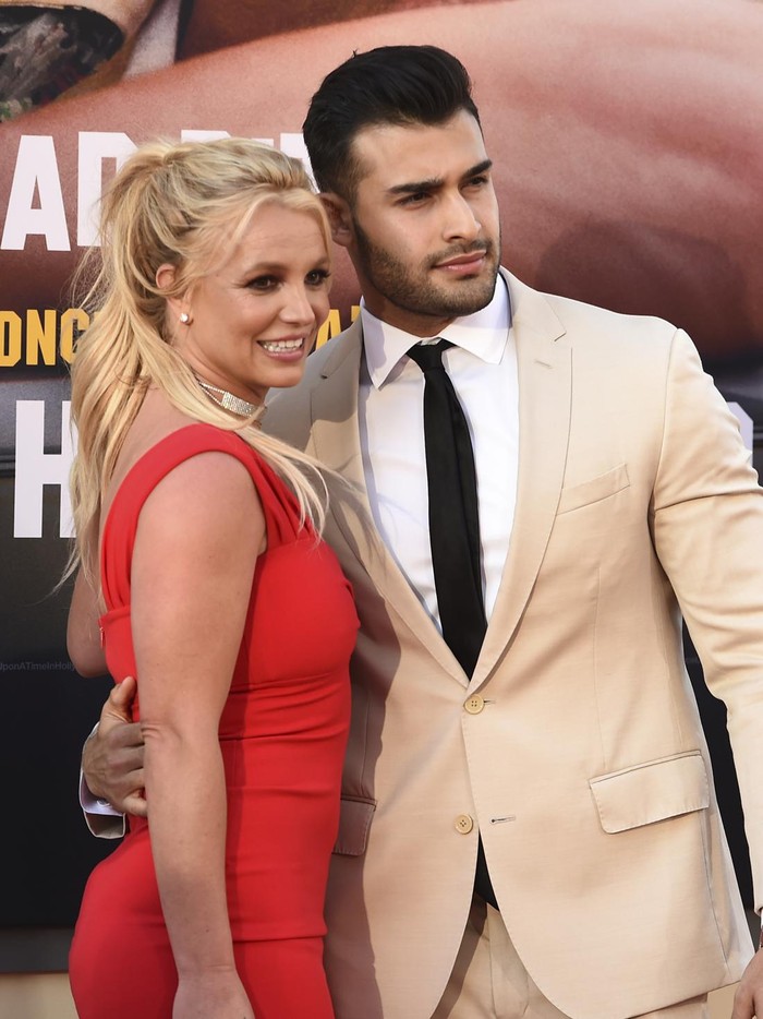 Britney Spears dan Sam Asghari (Photo by Jordan Strauss/Invision/AP)
