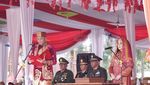 Momen Bupati Klaten Pimpin Upacara HUT Ke-78 RI di Alun-alun