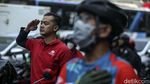 Detik-detik Proklamasi, Pengendara hingga Pesepeda Beri Hormat di Bundaran HI