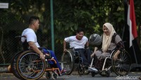 Lomba yang diikuti belasan penyandang disabilitas itu sebagai bentuk solidaritas dan rasa cinta tanah air.  