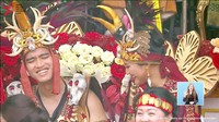 Ketika namanya disebut, Kaesang Pangarep salting dan tertawa malu-malu menjadi pemenang. Sedangkan Erina Gudono tampak tertawa ke arah sang suami. Foto: dok. YouTube Sekretariat Presiden