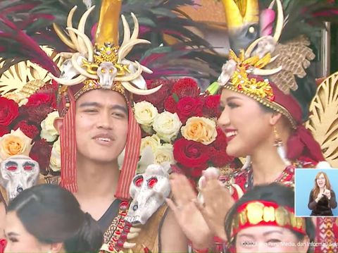 Kaesang Pangarep menjadi salah satu dari 5 pemenang dengan busana terbaik perayaan HUT ke-78 RI di Istana Merdeka.