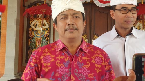 Kakanwil Kemenkumham Bali Anggiat Napitupulu seusai pembacaan pemberian remisi kemerdekaan di kantornya, Kamis (17/8/2023).