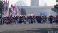 Kirab budaya Bendera Pusaka dilakukan dari Monas menuju Istana Negara, Kamis (17/8/2023). 