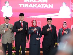 Sesepuh-Bupati Klaten Hadiri Malam Tirakatan HUT Ke-78 RI