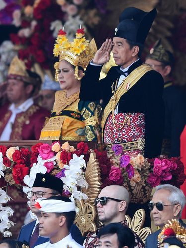 Presiden Jokowi memimpin upacara Peringatan Detik-detik Proklamasi Kemerdekaan Republik Indonesia di Istana Merdeka, Kamis (17/8/2023) Jokowi bertindak sebagai inspektur upacara.