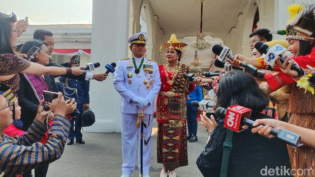 pejabat negara merapat ke Istana Negara jelang upacara HUT ke078 RI (Marlinda/detikcom)