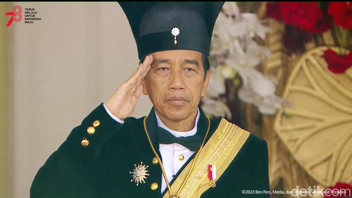 Presiden Jokowi pimpin upacara detik-detik proklamasi kemerdekaan (tangkapan layar)