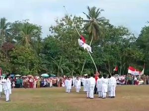 Detik-detik Pria Terjatuh dari Tiang saat Perbaiki Bendera Nyangkut