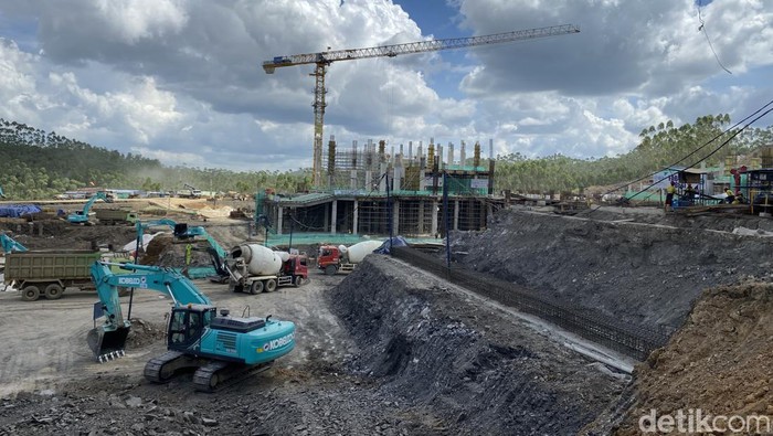 Progres pembangunan IKN Nusantara.