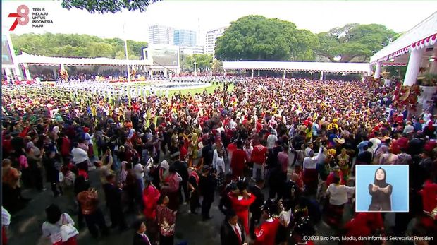 Putri Ariani tampil di HUT Ke-78 RI di Istana Merdeka.