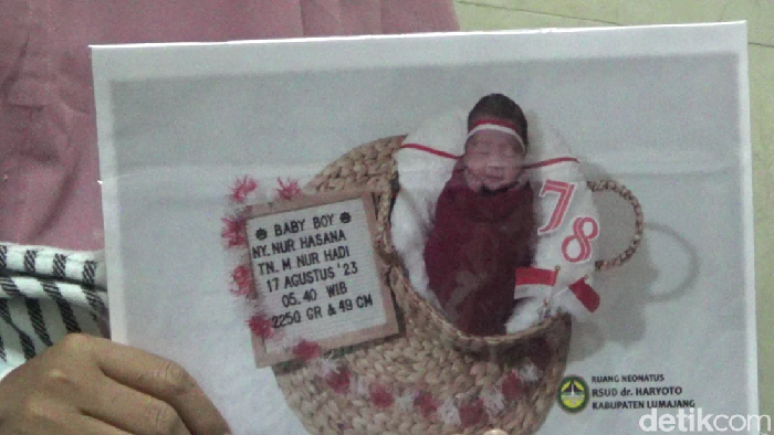 Salah satu bayi yang lahir bertepatan HUT ke-78 RI di Lumajang.