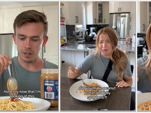 Suami Masak Spaghetti Selai Stroberi dan Kacang, Sang Istri Terharu!