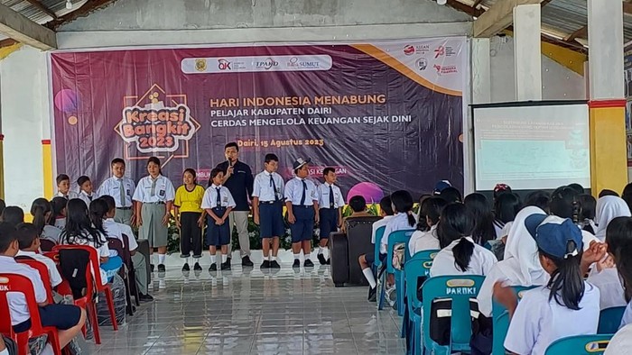 Tim Percepatan Akses Keuangan Daerah (TPAKD) Kabupaten Dairi melaksanakan aksi pelajar ‘Hari Indonesia Menabung’